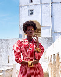 Batik Eyelet Jacket Dress