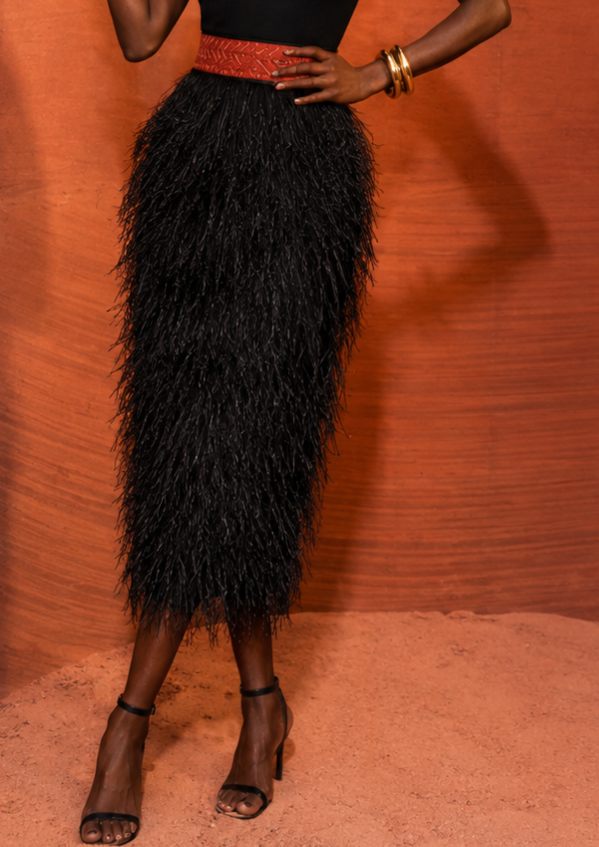 Full Ostrich Feather Skirt