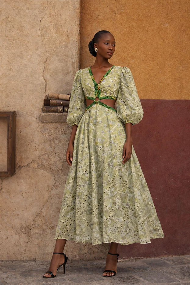 Green Blossom Dress