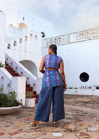 Neesa Batik Vest With Barrel Jeans Combo