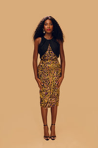 Patch Batik Pencil Skirt Combo