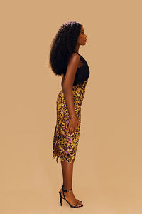 Patch Batik Pencil Skirt Combo
