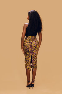 Patch Batik Pencil Skirt Combo
