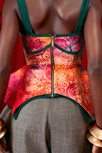 Jute and Batik Contoured top